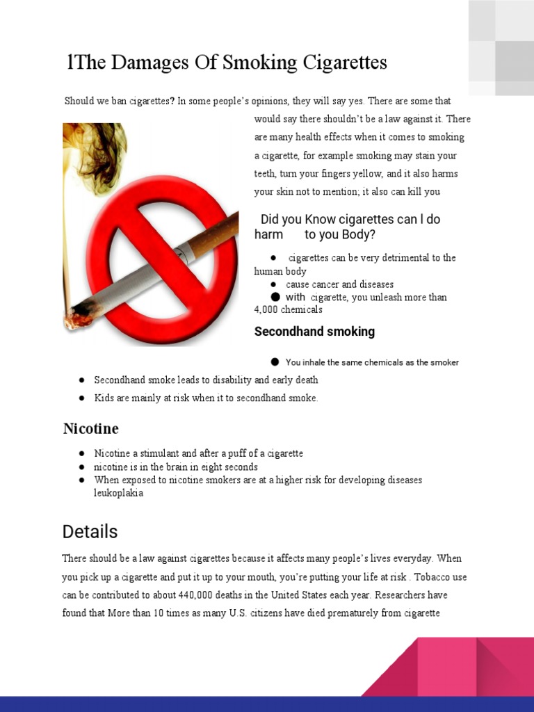 The Health Risks of Smoking Cigarettes | PDF