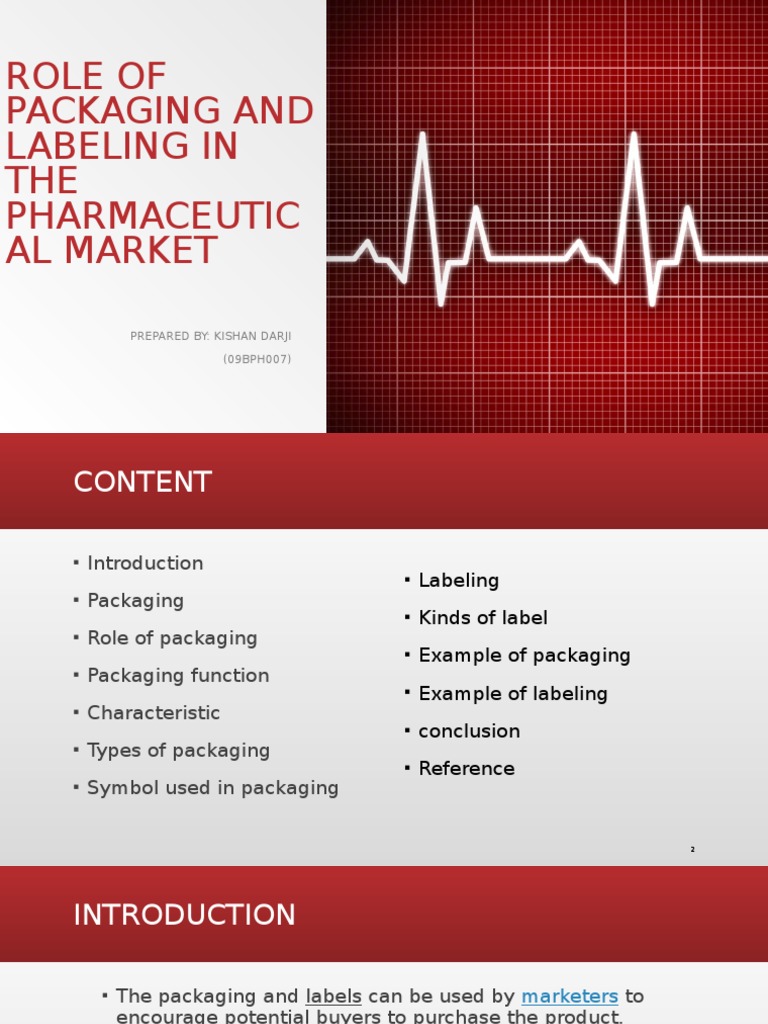 Role of Packaging and Labeling in The Pharmaceutical1 PDF