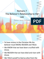 Romans 7 The Believer's Relationship To The Law: Pastor Jason Armold
