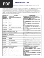 List of 200 Phrasal Verbs