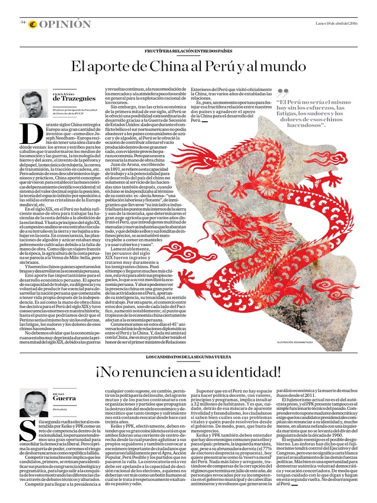 El Aporte de China Al Perú y Al Mundo Peru China
