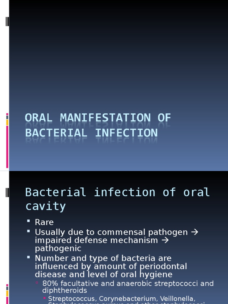Vincent's Angina and Oral Bacterial Infections | PDF | Infection ...