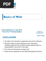 Basics of Web: First Published On 3 July 2012 This Is The 7 Revised Edition