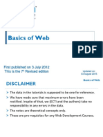 Basics of Web: First Published On 3 July 2012 This Is The 7 Revised Edition