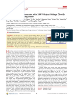 Flexible Fiber Nanogenerator With 209 V Output Voltage Directly Powers A Light-Emitting Diode