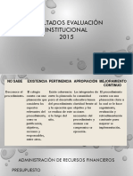 Resultados Evaluación Institucional 2015