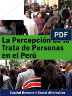 Primeras percepciones en Trata de personas en el Perú. 