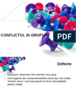 Curs 7. Conflictul in Grupuri