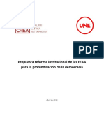 Propuesta ReformaPropuesta Reforma Institucional de Las FFAA para La Profundización de La Democracia