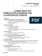 Aspectos Formales de La Auditoria de Cuentas