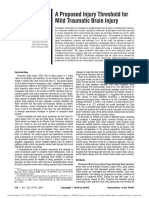 A Proposed Injury Threshold for Mild Traumatic Brain Injury