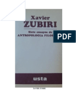 Zubiri, Xavier (1982). Siete Ensayos de Antropologia Filosofica. Ed. German Marquinez Argote