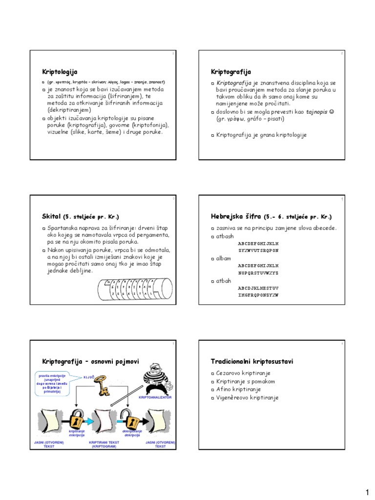Kriptografija Prezentacija | PDF