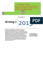 Writing 1 Simplified Course Book by Dr Shaghi 2015-2016