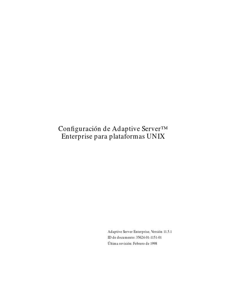 Manual Configuration ASE For UNIX | PDF | Interfaz de línea de comando ...
