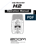 Zoom H2 Operating Manual