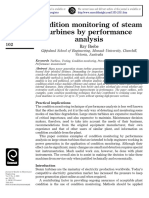 Condition Monitoring of Steam Turbines by Performance Analysis