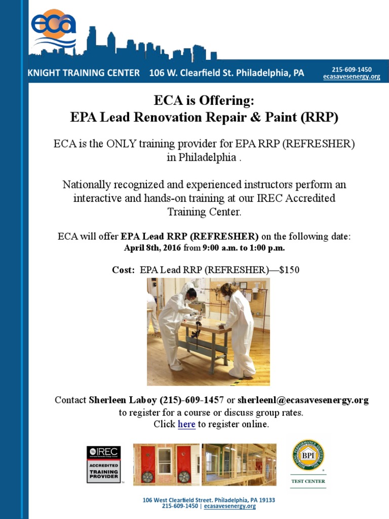 EPA Lead RRP Refresher Training | PDF