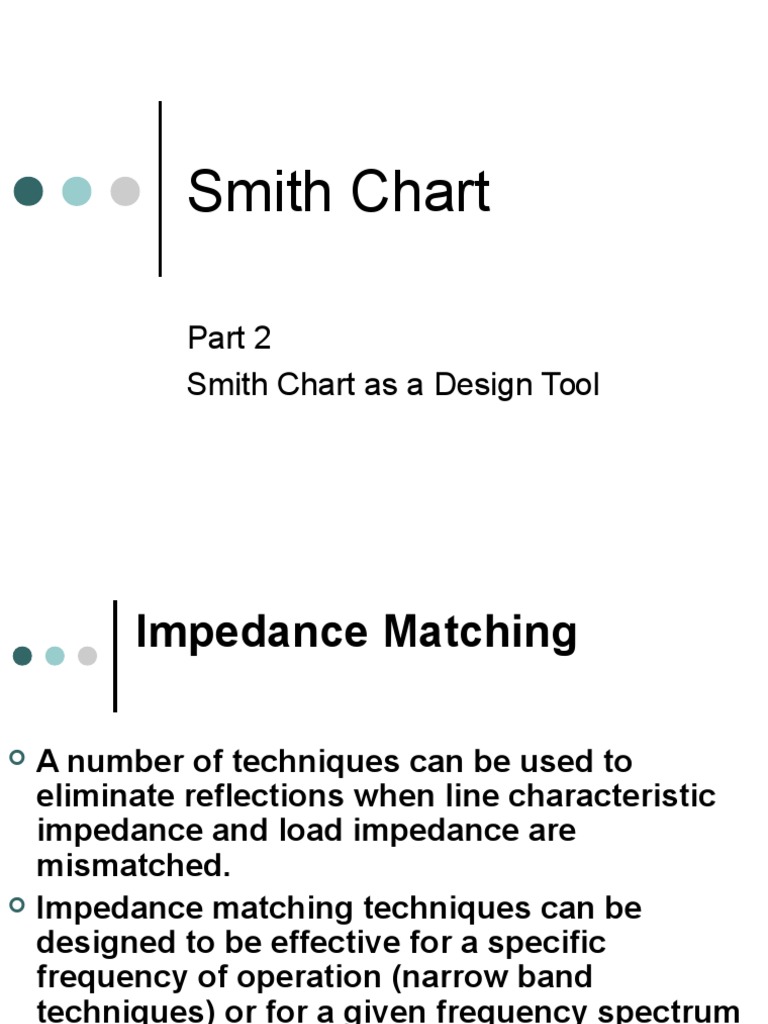 Smith Chart As A Design Tool | PDF