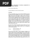 Download OPTIMISING MEASURES OF LEXICAL VARIATION IN EFL LEARNER CORPORA  by Francesco S SN3096211 doc pdf