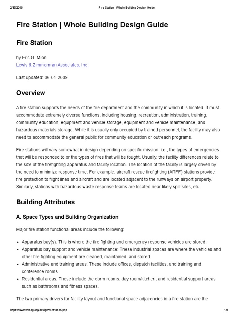 Fire Station Design Guide Firefighter Firefighting Free 30day