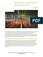 Learn to Report Primary and Secondary Amenorrhea in ICD-10