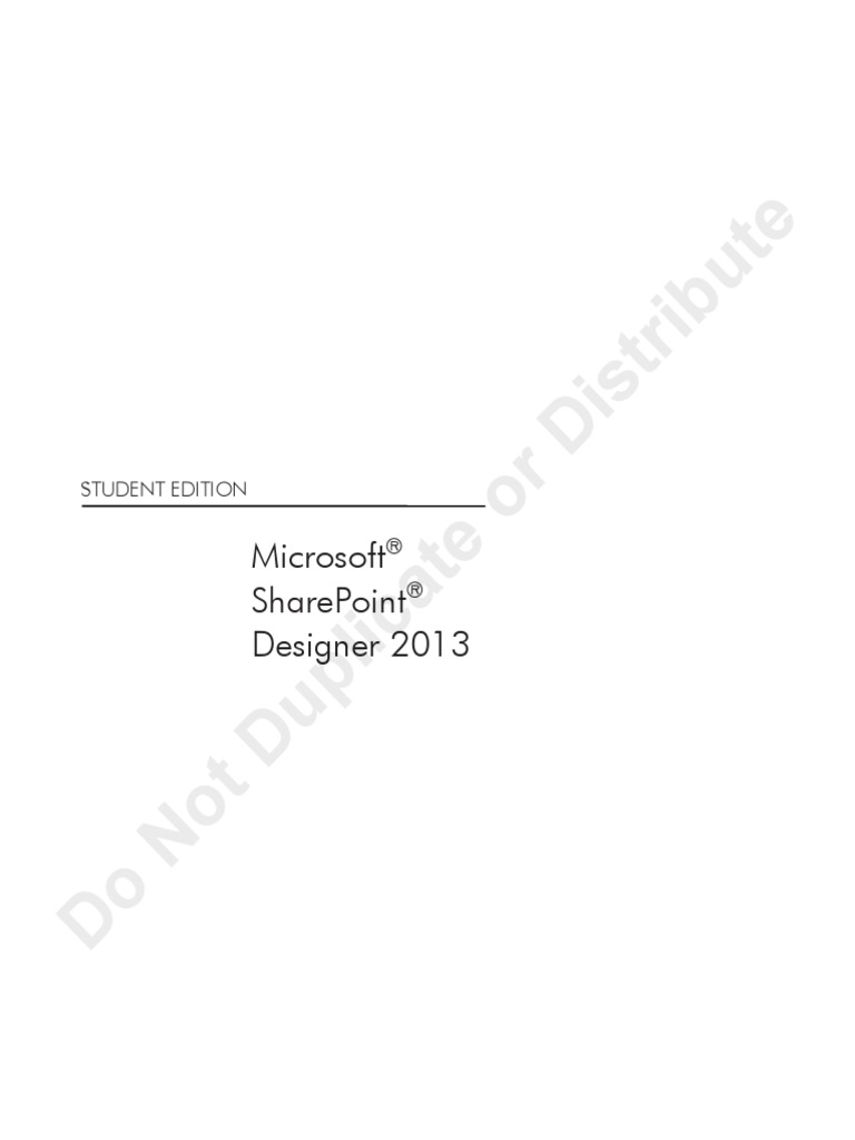 Sharepoint Designer 2013 | PDF | Share Point | Websites