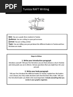 tunisia raft writing complete package