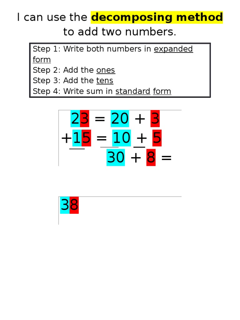 Decomposing Method Poster | PDF | Teaching Methods & Materials