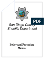 2015 San Diego County Sheriff's Policy and Procedure Manual