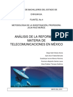 Análisis de La Reforma en Materia de Telecomunicaciones