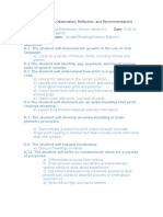 Literacy Lesson Observation, Reflection, and Recommendations Location: Date: Grade Level: Topic of Focus of Lesson: Objectives