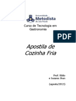 Curso de Tecnologia em Gastronomia Apostila de Cozinha Fria