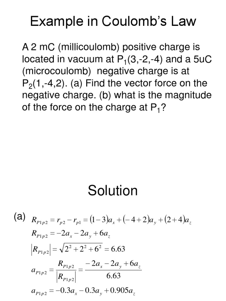 Example In Electrostatics Electric Field Physical Quantities
