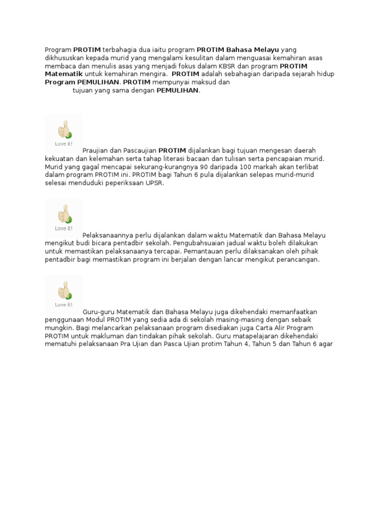 Pelaksanaan Protim 2 | PDF