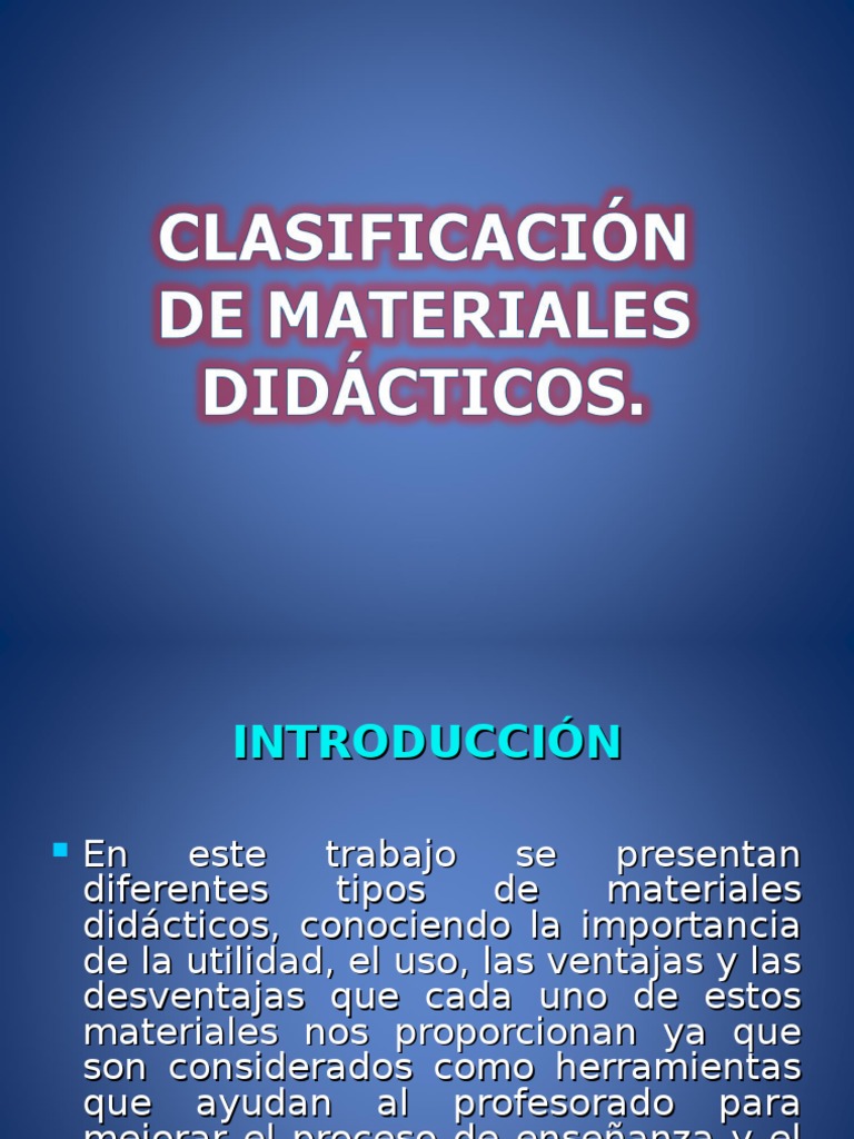 Clasificacion de Material Didactico | PDF | Aprendizaje | Comunicación