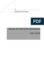 Clauses and Warranties Maintenance - v2