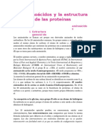 Los Aminoácidos y La Estructura Primaria de Las Proteínas