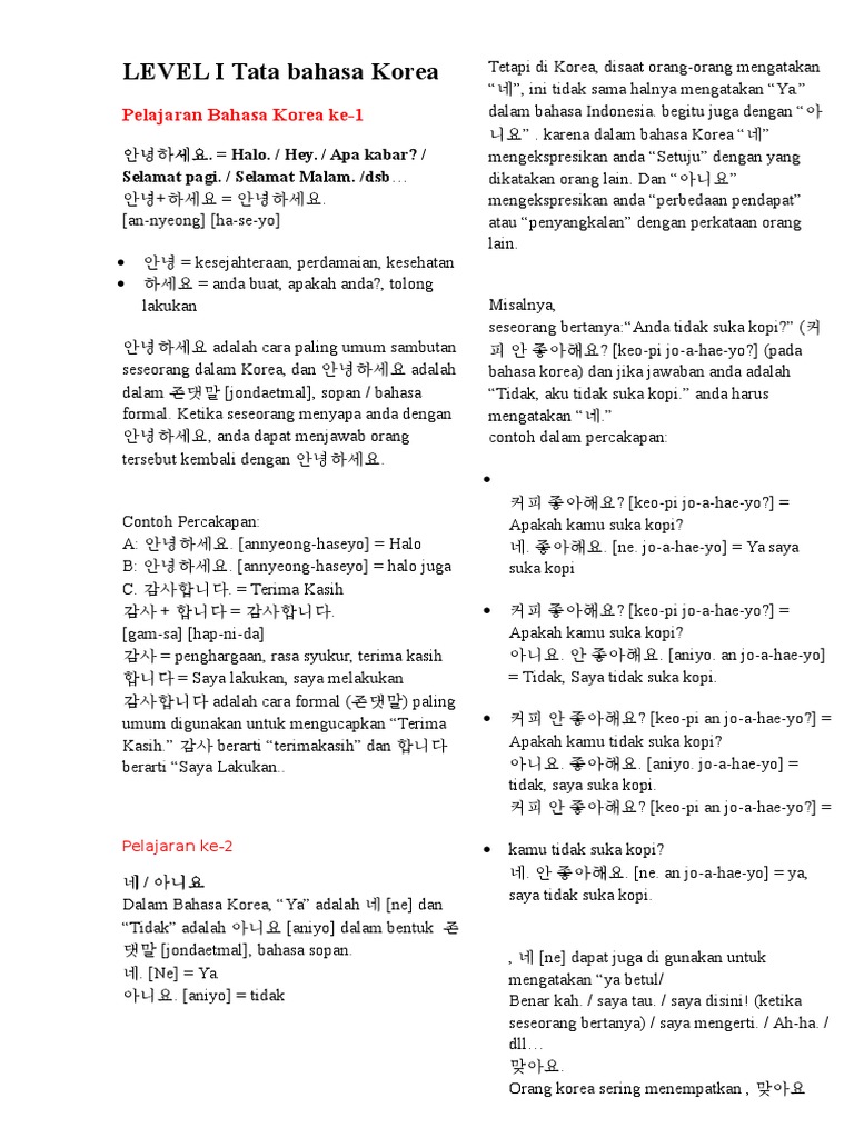 Belajar Bahasa Korea Pdf