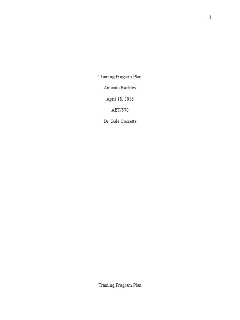 Graduate Admissions Training Program Plan | PDF | Educational ...