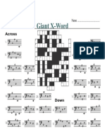 Giant X-Word: Name ......................................... Note Names in The Bass Sheet 8