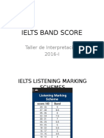 Ielts Band Score: Taller de Interpretación 2016-I