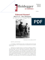 Martin Heidegger - Carta a Edmund Husserl(1)