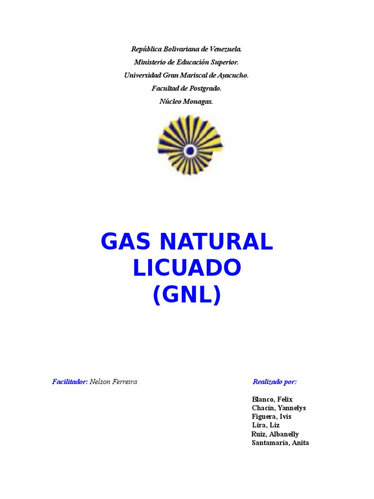 Proceso y Características del Gas Natural Licuado | PDF | Gas natural ...