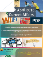 18 April 2016 Current Affairs for Competition Exams