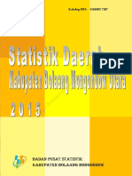 Statistik Daerah Kabupaten Bolaang Mongondow Utara 2015