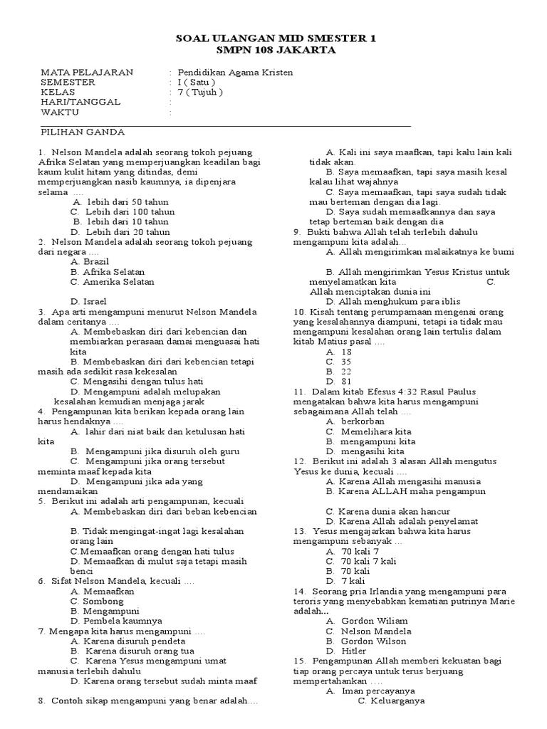 Contoh Soal Pilihan Ganda Tentang Pergaulan Bebas Dan Zina Dunia Sosial