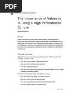 The Importance of Values