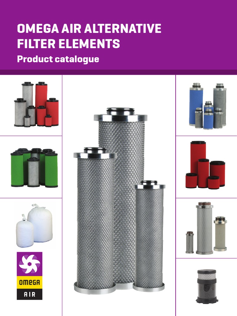 Omega Air Filter Elements Catalogue | PDF | Carbon | Fibers