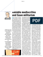 Amiable mediocrities and Goan militarism